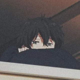 😞 anime, boy, aesthetic, cute, teen, character telegram sticker