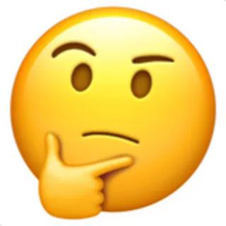 🤔 thinking face, emoji, question, pondering, unsure, doubt, expression telegram sticker