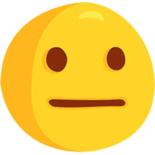 😐 Emoji, Neutre, Neutre, Jaune telegram sticker