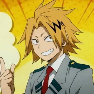⚡️ Denki Kaminari My Hero Academia Anime, My Hero Academia, Denki Kaminari, Electricidad, Héroe, Manga whatsapp sticker