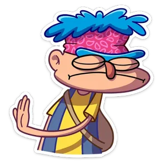 🙅‍♂️ dessin animé, personnage, illustration, sticker, geste, main telegram sticker