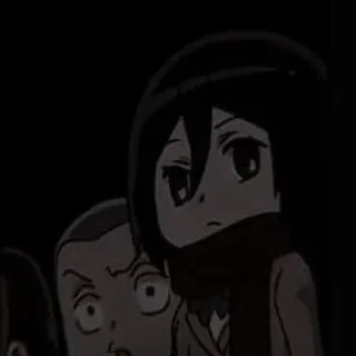 🀄 Mikasa Ackerman Attack on Titan Anime, Chibi, Cartoon, L'Attaque des Titans, Mikasa telegram sticker