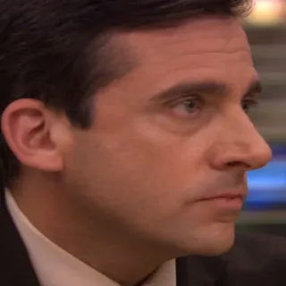 😑 Michael Scott The Office michael scott, the office, steve carell, acara tv, komedi, potret whatsapp sticker