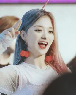 🌪 mulher, menina, kpop, beleza, brincos, penteado whatsapp sticker