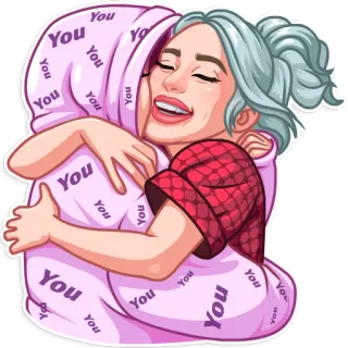 🤗 You przytulanie, miłość, uczucie, uścisk, przyjaźń telegram sticker