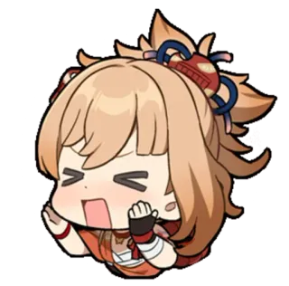 🎇 Yoimiya Genshin Impact Yoimiya, Genshin Impact, Anime, Videojuego, Chibi, Lindo telegram sticker