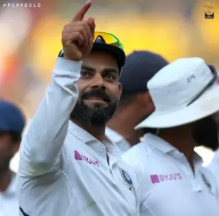 ❤️ Virat Kohli #PLAYBOLD cricket, sports, athlete, india, celebration whatsapp sticker