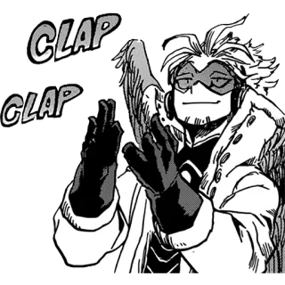👏 Hawks My Hero Academia CLAP CLAP anime, clap, hero, wings whatsapp sticker