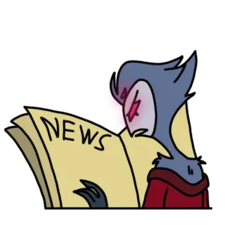 🧐 NEWS Cartoon, Lesen, Zeitung, Nachrichten telegram sticker