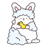 🛀 thỏ, vịt, dễ thương, động vật telegram sticker