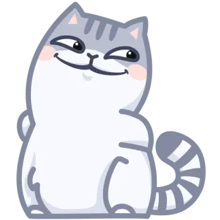 😏 gato, fofo, animal de estimação, animal, adesivo telegram sticker
