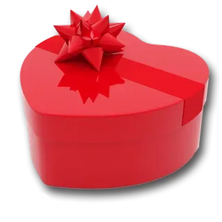 😖 cadeau, présent, coeur, boîte, rouge, amour, saint valentin, ruban telegram sticker