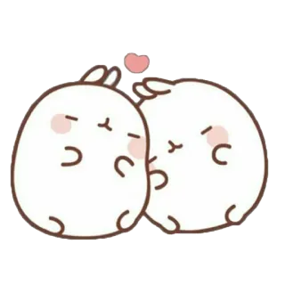 😴 cute, bunny, love, kawaii, adorable, animals, sticker telegram sticker