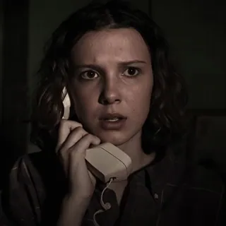 🧸 Eleven Stranger Things onze, stranger things, telefone, millie bobby brown telegram sticker