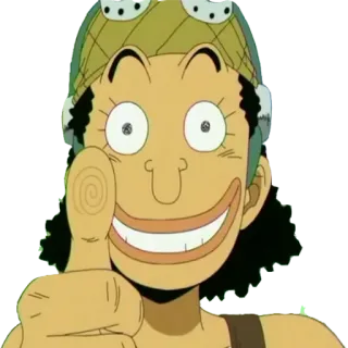 👍 Usopp One Piece Anime, One Piece, Usopp, Karakter, Senyum whatsapp sticker