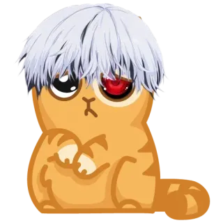 🥺 Ken Kaneki Tokyo Ghoul 애니메이션, 만화, 괴물, 구울, 눈, 캐릭터, 도쿄 구울 telegram sticker