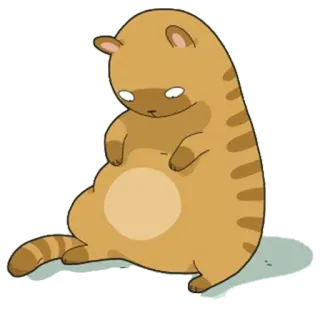 😞 gato, animal, fofo, desenho animado, animal de estimação, felino, kawaii whatsapp sticker