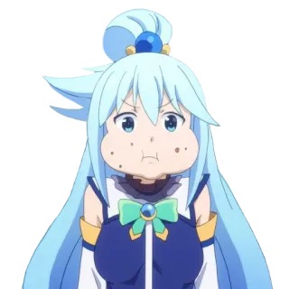 😋 Aqua Konosuba Аниме, Персонаж, Konosuba, Аква telegram sticker