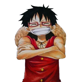 😁 Monkey D. Luffy One Piece Anime, Manga, One Piece, Luffy, Personnage, Chapeau de paille whatsapp sticker