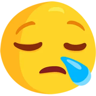 😴 Emoji, Pleurs, Triste, Larmes, Émotionnel telegram sticker