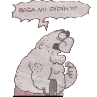 😡 BAĞA MI DİDİN?? 만화, 남자, 질문 telegram sticker