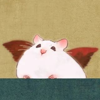 🐹 hamster, angel, cute, animal, wings, rodent telegram sticker