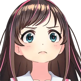 😕 Kizuna AI Anime, Lucu, Avatar, YouTuber Virtual, Kizuna Ai, Kartun telegram sticker