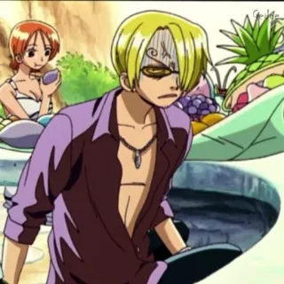 🏴‍☠️ Sanji One Piece anime, one piece, sanji, cartoon, character whatsapp sticker