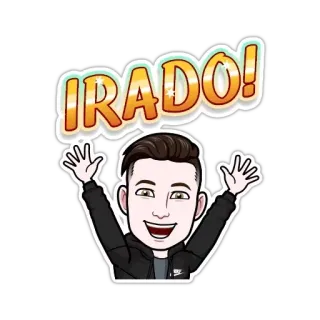 😁 IRADO! Cartone animato, Festa, Entusiasmo, Felice, Irado telegram sticker