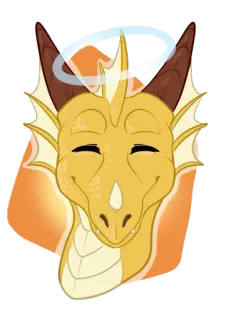 🐲 dragon, angel, cartoon, cute, happy, halo telegram sticker