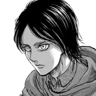 ☹️ Eren Yeager Attack on Titan anime, manga, eren, yeager, aot telegram sticker