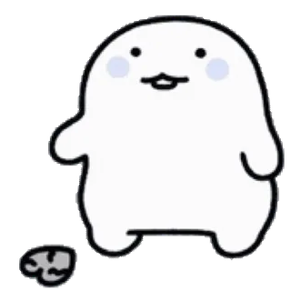 💬 Капля, Милый, Белый, Персонаж, Мультфильм whatsapp sticker