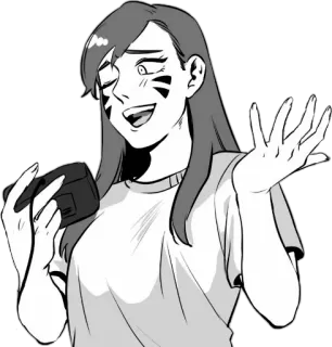 👐 stiker, wanita, anime, ilustrasi, kartun telegram sticker