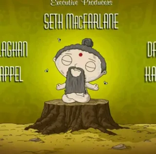 🧸 Stewie Griffin Family Guy EXECUTIVE PRODUCERS cartoon, meditation, buddha, funny, family guy, stewie griffin telegram sticker