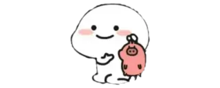 💈 mono, dibujos animados, cerdo, personaje, kawaii telegram sticker