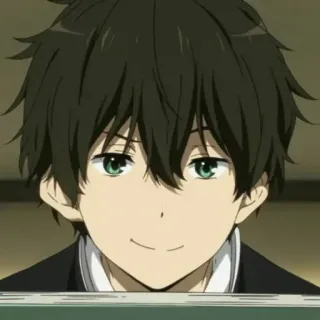 ☁ Houtarou Oreki Hyouka Anime, Personaje, Chico, Hyouka, Houtarou Oreki whatsapp sticker