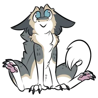❤️ animal, dog, puppy, cartoon, sticker telegram sticker