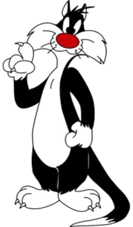 😌 Sylvester the Cat Looney Tunes cartoon, cat, sylvester, looney tunes, animation telegram sticker