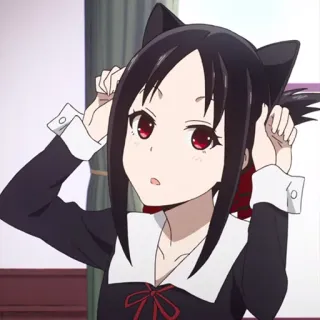 ❤️ Kaguya Shinomiya Kaguya-sama: Love Is War Аниме, Кагуя: в любви как на войне, Кагуя Синомия, Кошачьи ушки, Милый, Манга, Мультфильм, Аниме девушка telegram sticker