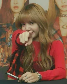 🙈 Lisa K-pop, певица, женщина, айдол, портрет telegram sticker