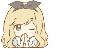 🤭 fofo, anime, garota, chibi, kawaii, piscadela, desenho animado, ilustração whatsapp sticker