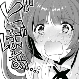 😭 DRIP Anime, Mangá, Chorando, Lágrimas, Desenho animado, Emocional telegram sticker