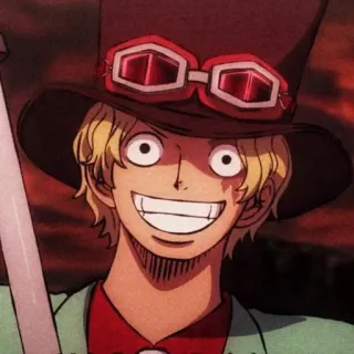 😁 Sabo One Piece Anime, One Piece, Sabo, Charakter, Zylinderhut, Schwert, Pirat telegram sticker