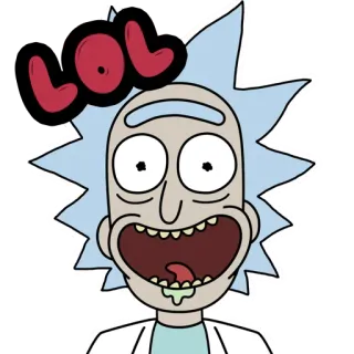 😀 Rick Sanchez Rick and Morty LOL рик и морти, лол, мультфильм, смешной, рик telegram sticker
