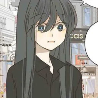 ⛲ Anime, Manga, Pelo largo, Pelo gris, Mujer, Dibujo animado telegram sticker