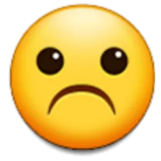 ☹ sad, emoji, unhappy, yellow, face telegram sticker