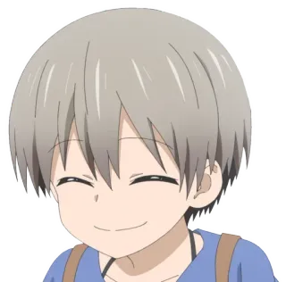 ☺️ Uzaki Hana Uzaki-chan Wants to Hang Out! anime, manga, uzaki-chan, cute, smiling, female character telegram sticker