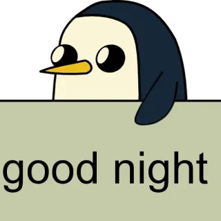 🐧 good night Pinguin, Gute Nacht, Cartoon, Tier telegram sticker