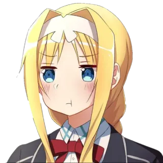 😠 Anime, Dibujos animados, Manga, Pelo rubio, Personaje, Lindo, Expresión whatsapp sticker