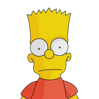 😐 Bart Simpson The Simpsons cartoon, bart simpson, simpsons, tv show, animation telegram sticker